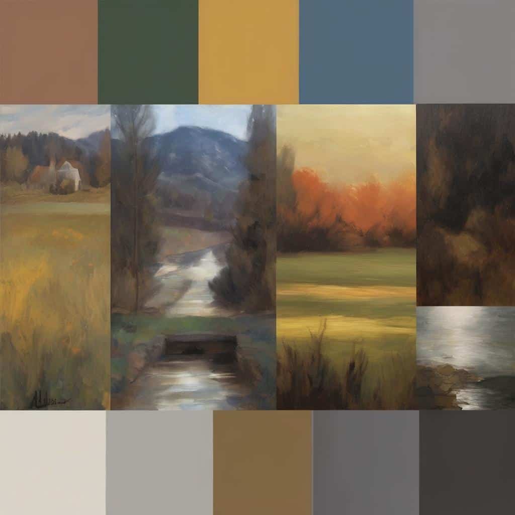 Βιογραφίες καλλιτεχνών από διαφορετικές εποχές, πίνακες τοπίου και ιστορικών περιόδων.